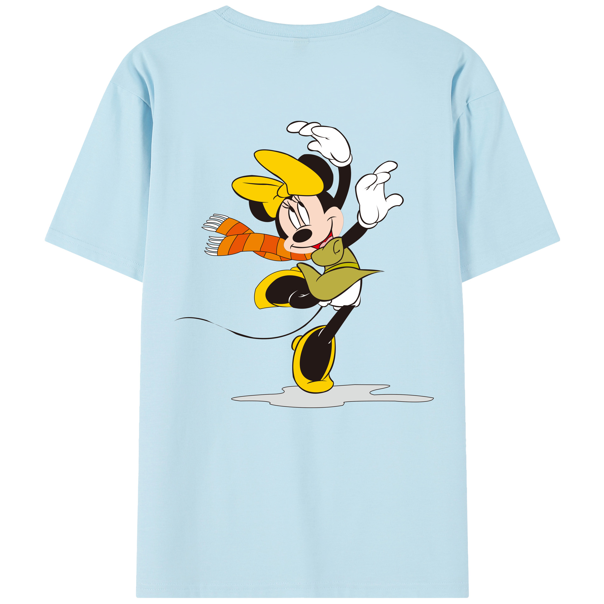 （画像用） ミッキーマウス Mickey Mouse 綿100％半袖Tシャツ（背面プリント）